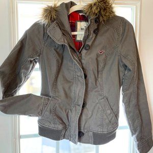 Women's Hollister Jacket, Army Green/Gray